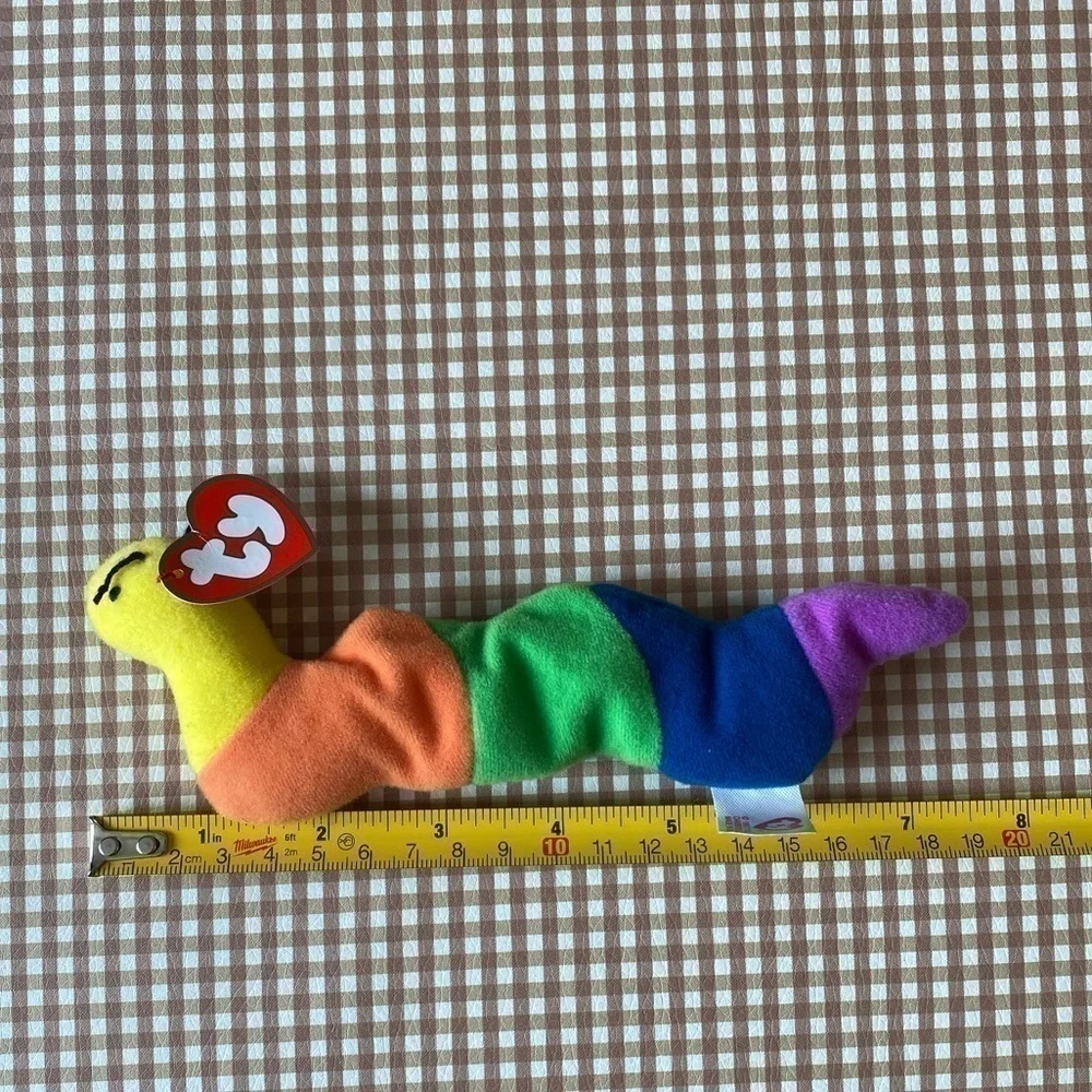 TY 1993 Teenie Beanie Babies INCH multicolor worm‎